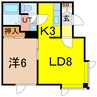 キャメロン1・2 1LDKの間取り