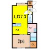 ルッカ 1LDKの間取り