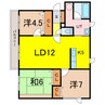 セスＯＳ 3LDKの間取り