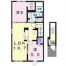 アインクラッド 2LDKの間取り