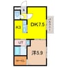マヌカータcocoⅡ 1LDKの間取り