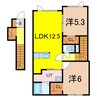 olive川端 2LDKの間取り