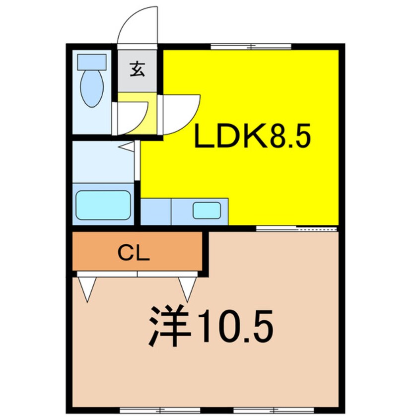 間取図 コーポカムイ