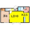 ライトニングⅡ 1LDKの間取り