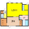 Suite Life3 1LDKの間取り