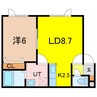 Luana 1LDKの間取り