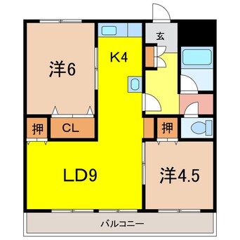 間取図 神居ウェルカム15号棟