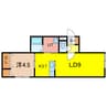 ルラーシェ豊岡5 1LDKの間取り