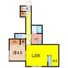 ルラーシェ豊岡5 1LDKの間取り
