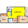 ライトベルー4条通ー 2LDKの間取り