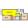 ライトベルー4条通ー 2LDKの間取り