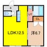 ライトベルー4条通ー 1LDKの間取り