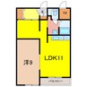 壱番館 1LDKの間取り