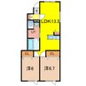 Uアザラシ 2LDKの間取り
