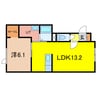 サンクレア 1LDKの間取り