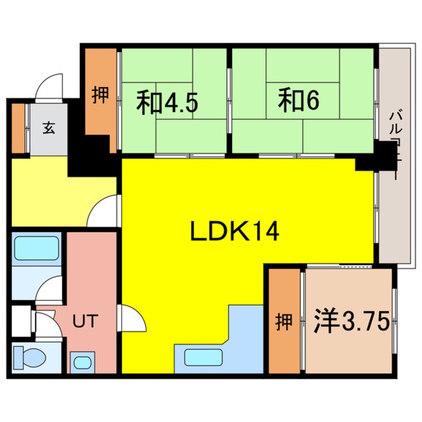 間取図 ロジェ７・６