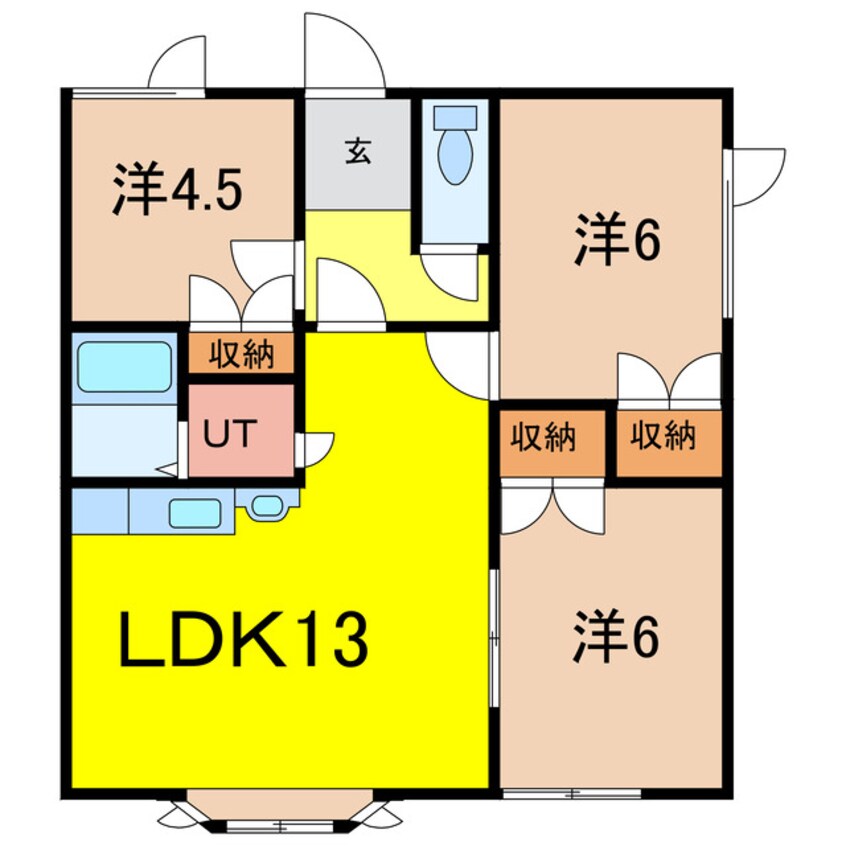 間取図 忠和５．６ハイツ