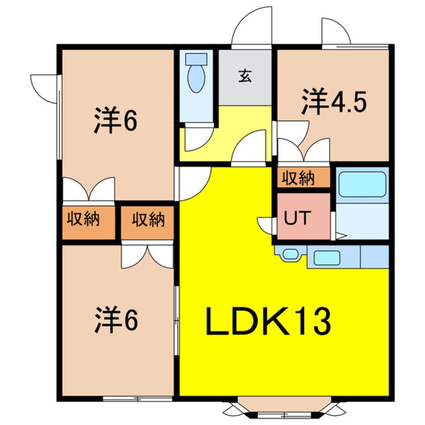 間取図 忠和５．６ハイツ