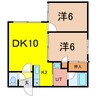 オーベルジュ１ 2LDKの間取り