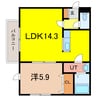 メゾンMT-6　Ave 1LDKの間取り