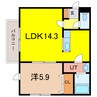 メゾンMT-6　Ave 1LDKの間取り