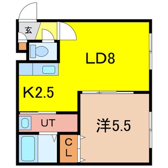 間取図 SHERATON 旭川駅前