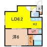 SHERATON 旭川駅前 1LDKの間取り