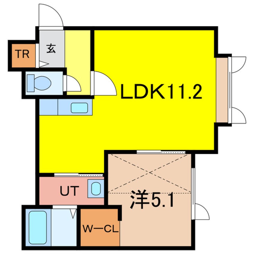 間取図 ヴェルヒュッテ旭川旭橋