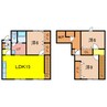 旭岡6丁目2戸借家 3LDKの間取り