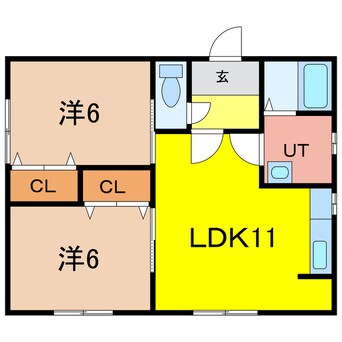 間取図 豊岡12-5平屋