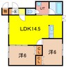 SandA東川 2LDKの間取り