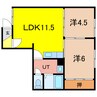 トーヨーハイツ 2LDKの間取り