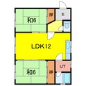東光16-6平屋の間取図