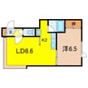 GRANDE(グランデ）15 1LDKの間取り