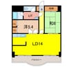 シュロス宮下 2LDKの間取り