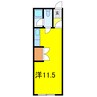 クリーンハイツカイホークA 1Rの間取り
