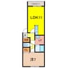 akua 1LDKの間取り
