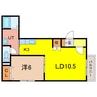 ハスコリオ東光Ⅲ 1LDKの間取り