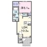 チップ 1LDKの間取り