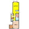 ラテラⅢ　B 1LDKの間取り