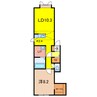 ラテラⅢ　B 1LDKの間取り