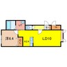 ラテラⅢ　B 1LDKの間取り