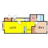 ラテラⅢ　B 1LDKの間取り