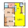 マンションSEED2 2LDKの間取り