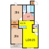 PrimevereⅠ 2LDKの間取り