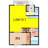 HakuyouⅡ 1LDKの間取り