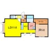 Cannelé A棟 1LDKの間取り