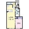 ハーモニー 1LDKの間取り