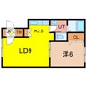 New Life12.2A棟 1LDKの間取り