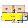 ピュア5.5 2LDKの間取り